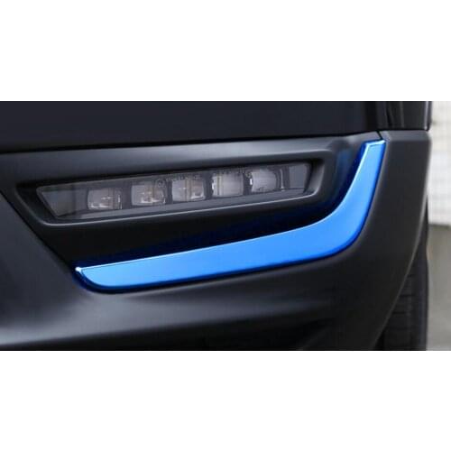 2 Pcs 3 Colors Luxury Stainless Steel Car Front Fog Light Lamp Cover Trims For Honda CRV 2017 Car Styling Auto Accessories