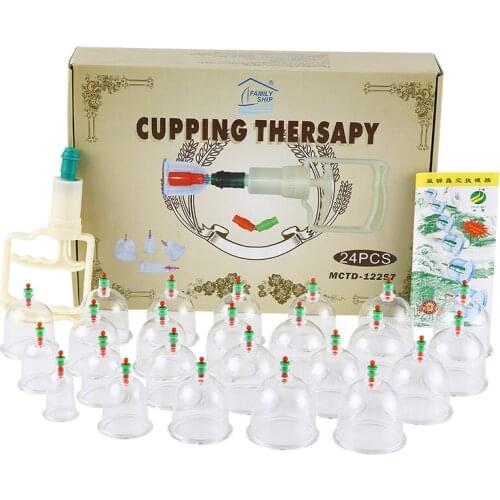 24 cans household vacuum cupping set acupuncture cupping cylinder non-glass super durable cupping