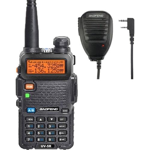5 Colors BAOFENG UV-5R Portable Walkie Talkies Dual Band + 1 piece Black Speaker Mic