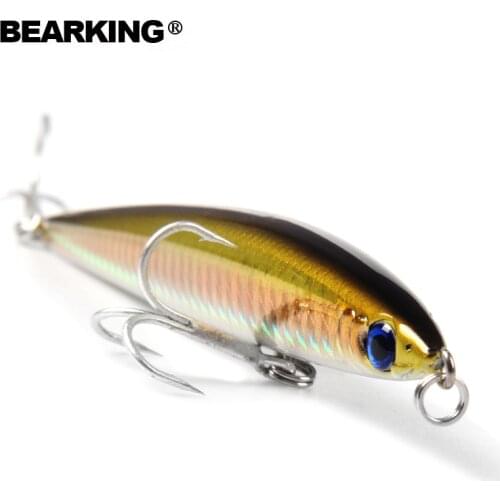 Bearking 1PCS Minnow quality Fishing Lure Laser Hard Artificial Bait 3D Eyes 12.5cm 28g Fishing Wobblers Crankbait Minnows