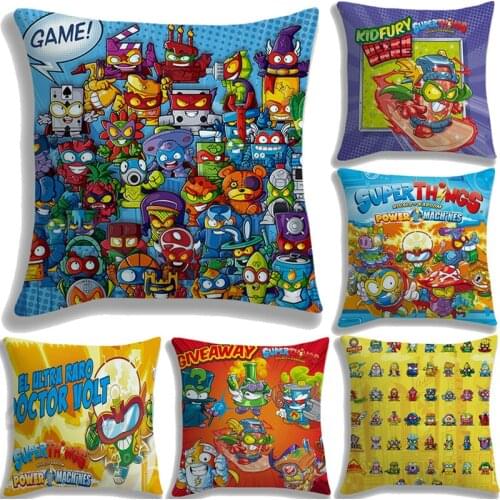 Super Zings Pillow Case No Pillow core Kids Superzings Pillow Cover Children Bedroom Cute Decorative Sofa/Car Pillowcase 45cm