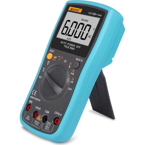 ZOYI ZT15B+ 6000 Counts Digital Multimeter DC AC Voltage Current Meter TRU-RMS Resistance Diode Capaticance Continuity