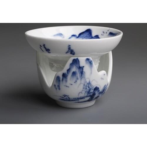 Jingdezhen Ceramic Tea Strainer Hand Painted Porcelain Filter Chinese Kung Fu Teaware Accessories Tea Infuser Coffee Strainer