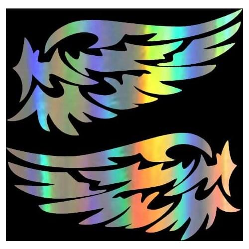 Dawasaru Guardian Angel Wings Lovely Car Stickers Personalized Cover Scratch Decals Window Laptop Auto Accessories PVC,14cm*7cm