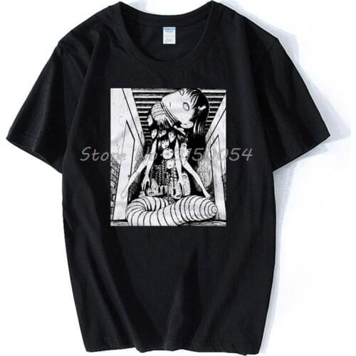 Men Cotton T-Shirt Tomie Junji Ito Ero Gonnesa Tomie Uzumaki Manga Anime Japan Japanese Art Tshirt Funny T Shirt Tees Harajuku
