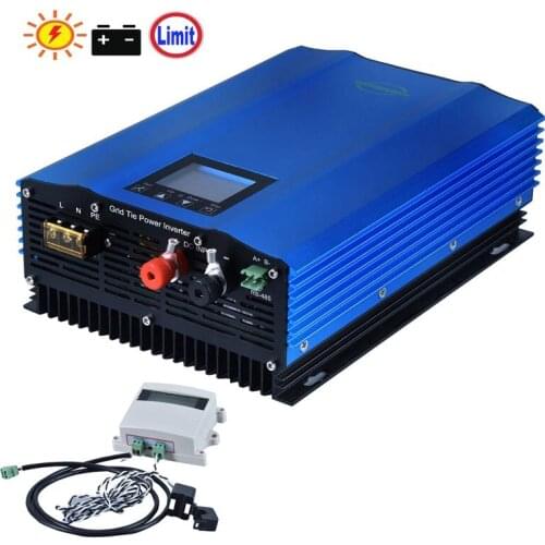 Micro Grid Tie Inverter 1200W with limiter,colorful LCD display Battery Discharge Mode Solar Panel Grid Tie Inverter