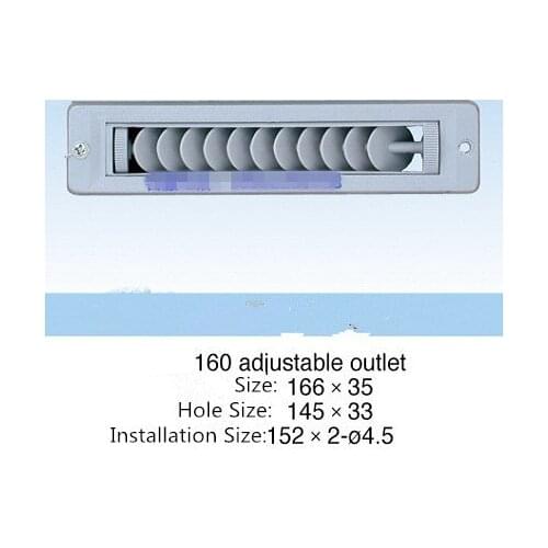 Caravan RV Marine Boat Yacht Air Conditioning 160 Adjustable Outlet Black Creamy-White LS160