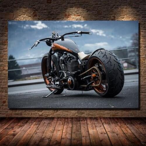 Cool Motorcycle Picture on Canvas Painting Knights Dream Heavy Locomotive Posters Prints Boy Room Decor Special Gift Cuadros