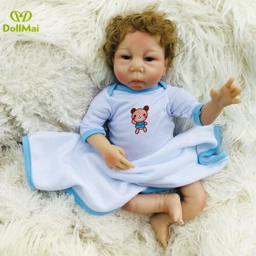 Bebes reborn Doll toys19" 45cm soft silicone reborn baby dolls for children gift realistic newborn babies alive doll