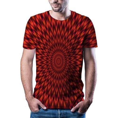 Summer 2020 Men 'S New Abstract 3d Pattern Casual T -Shirt Fashion T -Shirt 3d Printing Quick Drying T -Shirt