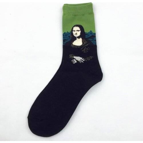 Hot Sale Classic Autumn Winter Retro Women Personality Art Van Gogh Mural World Famous Painting Female Oil Happy Socks