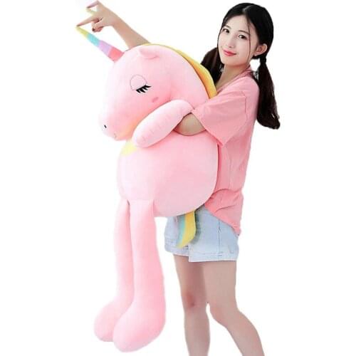 60-110CM Soft Unicorn Animal Plush Toy Stuffed Toy Girl Gift Childrens Toy Sofa Pillow Cushion Home Decoration