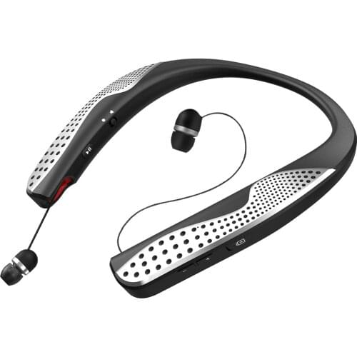 SEGOSEBY New 2 IN 1 LZ-5 Wearable Neckband Lightweight Headset Wireless Stereo Ear Headphone With Speaker For Sports Exercise