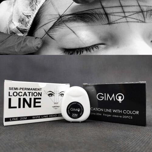 New Tattoo PMU Microblading MAPPING STRING Pre-Inked Eyebrow Marker thread Tattoo Brows Point 20m location Line with Color