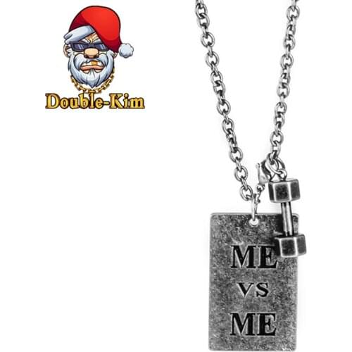 ME ME Pendant Necklace Men Hiphop Street Culture Titanium Stainless Steel Fashion Trendy Chain Necklace Man Jewelry Gift