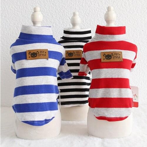 Cat Striped Sweatshirt Pet Dog Clothes Soft Dog Bathrobe Rompers Cat Pajamas Hoodies Clothing For Dogs Cat Puppy Teddy