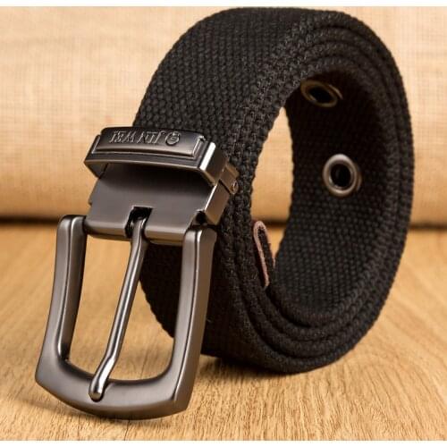 Plus Size 100-160cm Real Cintos Femininos Cinto Feminino Belts For Men Male Canvas Belt Pin Buckle Lengthen Nylon Knitted Strap