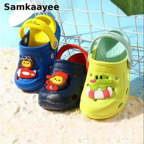 0-6y Kids Mules Clogs Summer Baby Boys Girls Sandals Cartoon Rabbit Toddler Beach Slippers Children Flat Heels Garden Shoes y18