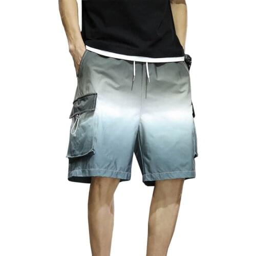 Men Cargo Shorts Homme Side Pockets Cotton Calf-length Boardshorts Mens Streetwear Short Pants