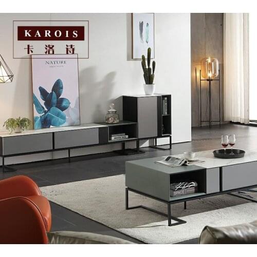 KAROIS 2360 Nordic Minimalist Creative Living Room Furniture Rock Board Coffee Table Tv Cabinet Combination