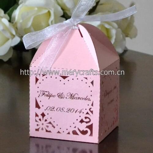 Wedding party decorations heart pink gift boxes,pink candy box
