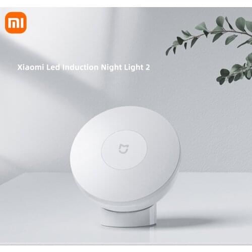 New Xiaomi Mijia Led Induction Night Light 2 360 Rotating Adjustable Brightness Infrared Smart Motion Sensor With Magnetic Base