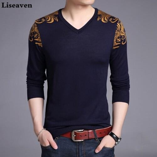 Liseaven Sweater Men Quality Pullover O-neck Casual Brand Clothing Mens Sweaters Slim Fit Men Pullovers