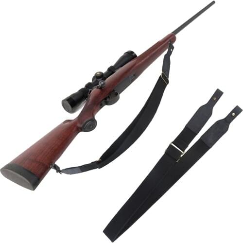 Tourbon Tactical Hunting Shooting Airsoft Rifle Shotgun Gun Sling Belt Strap Black Cotton Webbing Adjustable Length up to 128cm