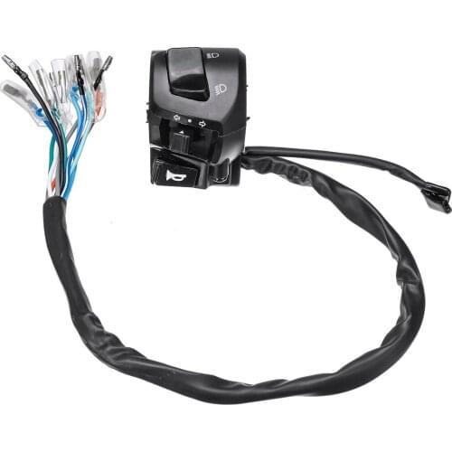 Universal 7/8" Motorcycle Handlebar Control Switches Horn Turn Signal Headlight 12V Electrical Start Switch Double Throttle