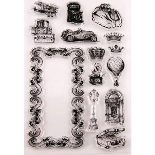 YINISE Silicone Clear Stamps DIES For Scrapbooking STENSICLS VINTAGE DIY PAPER Album Cards MAKING Craft Transparent RUBBER Stamp