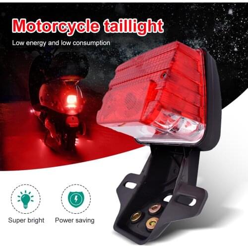 Motorcycle Tail Light for Honda CG125 CT 70 90 110 Red LED Brake Taillight Rear Signal Brake Lights for Moped Scooter Quad ATV