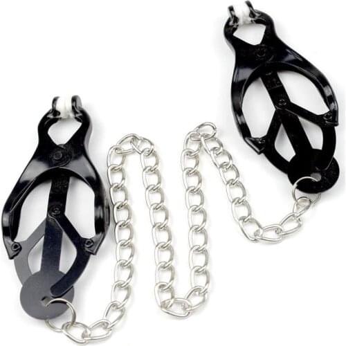 Nipple Clamps Metal Breast Stimulator Clips With Chain Flirting Teasing BDSM Sex Toys Adult Games Erotic SM Roleplay For Women