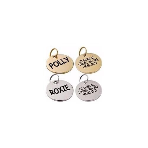 Dog ID Tag cheap Custom Personalized Engraved Brass Silver dog tag low price Pet Name dog tag