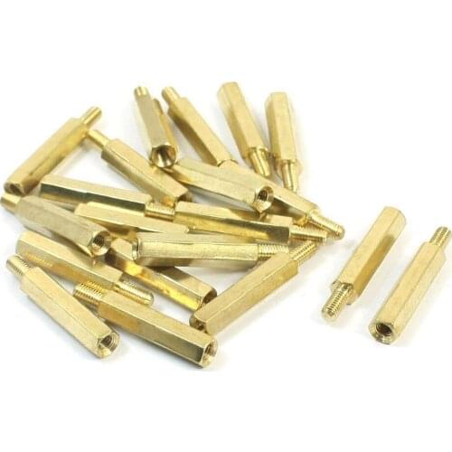 20 Pcs M3 x 20mm x 26mm Male to Female PCB Hexagon Nut Standoff Spacer