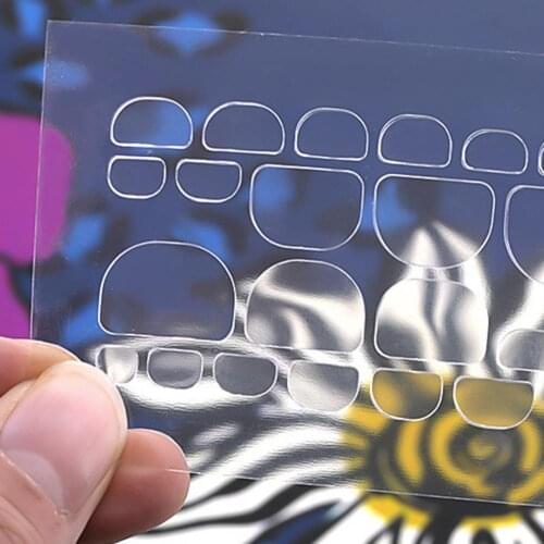 24Pcs/Sheet Double Side Glue Nail Sticker Tape Art Decor Supply Transparent Flexible Fake Nail Tips Adhesive Nail Glue Tabs