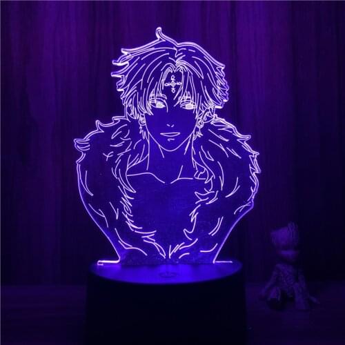 Anime Hunter X Hunter Kulolo lushilufelu Action Figure 3D Nightlight 7 Colors Touch Optical Illusion Table Lamp Gift Decor Model