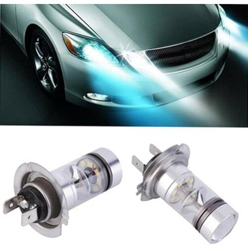 Car Vehicle White H7 100W LED 20-SMD Projector Fog Driving DRL Lamp Light Bulb