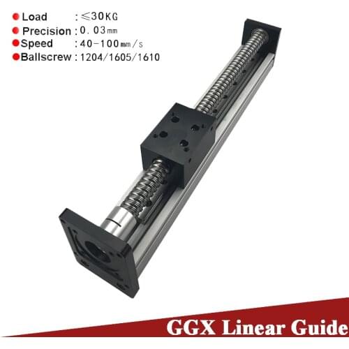 Free Shipped 50-500mm Effective Stroke CNC Linear Guide Stage Rail Motion Slide Table Ball Screw Actuator Module 3D Printer XYZ