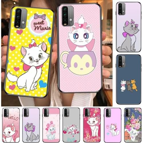 Pink Marie Cat Phone Case For XiaoMi Redmi 11 lite 9C 8A 7A Pro 10T 5G Anime Cover Mi 10 Ultra Poco M3 X3 NFC 8 SE cover