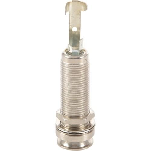 Cylinder Clip End Pin Mono Panel Output Jack Socket For Electric Guitar Bass 6.35mm