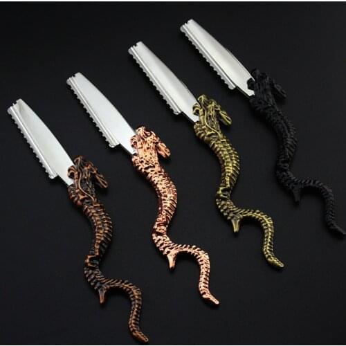 Customize Upscale professional 2 in 1 Dragon hair scissors barber cutting scissor thinning shears hairdressing scissor 4 colors