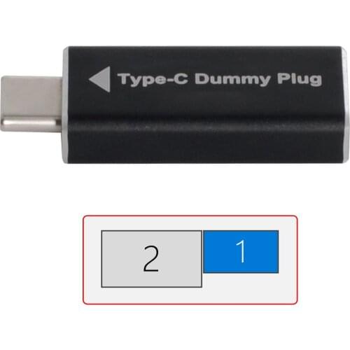 CY Virtual Display Adapter USB-C Type-C DDC EDID Dummy Plug Headless Ghost Display Emulator 1920x1080p@60Hz