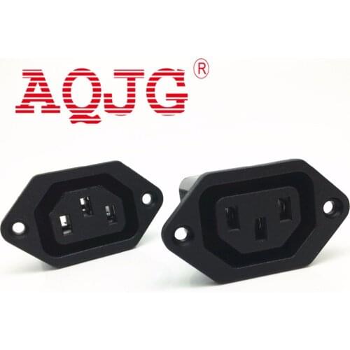 Chassis Female 15A/250V 3PIN 05231 AC IEC C13 C14 Inline Socket Plug Adapter Mains Power Connector Power Supply Output Outlet