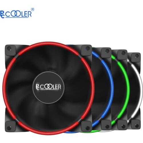 PCCooler CORONA PC Cooler 120mm Mute Chassis Cooler Fan 3pin LED Aperture Case Fan Radiator Cooler