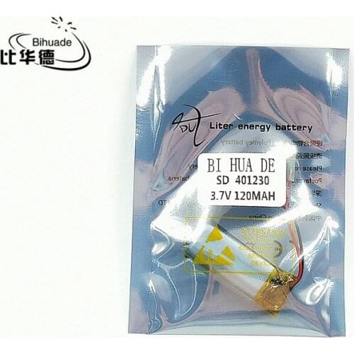 Li-Po 10pcs [SD] 3.7V,120mAH,[401230] Polymer lithium ion / Li-ion battery for TOY,POWER BANK,GPS,mp3,mp4,cell phone,speaker