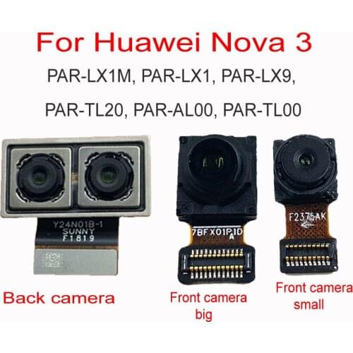 LTPro 100% Tested & QC Back Camera For Huawei Nova 3 PAR-LX9 Rear Big front Camera Module Flex cable Replacement Parts