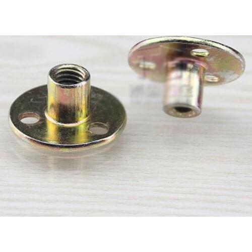 M6 M8 M10 M12 Three holes Iron Plate Nut Furniture Splint Lock Nuts Sofa feet Locks Nutted