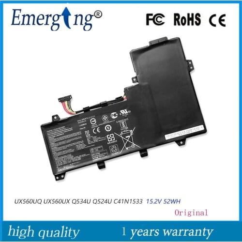 15.2V 52WH Original Laptop Battery C41N1533 For ASUS ZenBook Flip Q524U Q534U UX560UQ UX560UX Series
