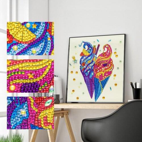 Special Shaped Diamond Embroidery Sweet Ice-Cream Rhinestone 5D DIY Diamond Painting Cross Stitch Diamond Mosaic Home Decoration