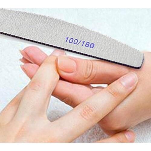 25Pcs Nail File Smooth Nail Dual Sided Manicure Tools Natural Arylic False Gel Nail File for Salon
